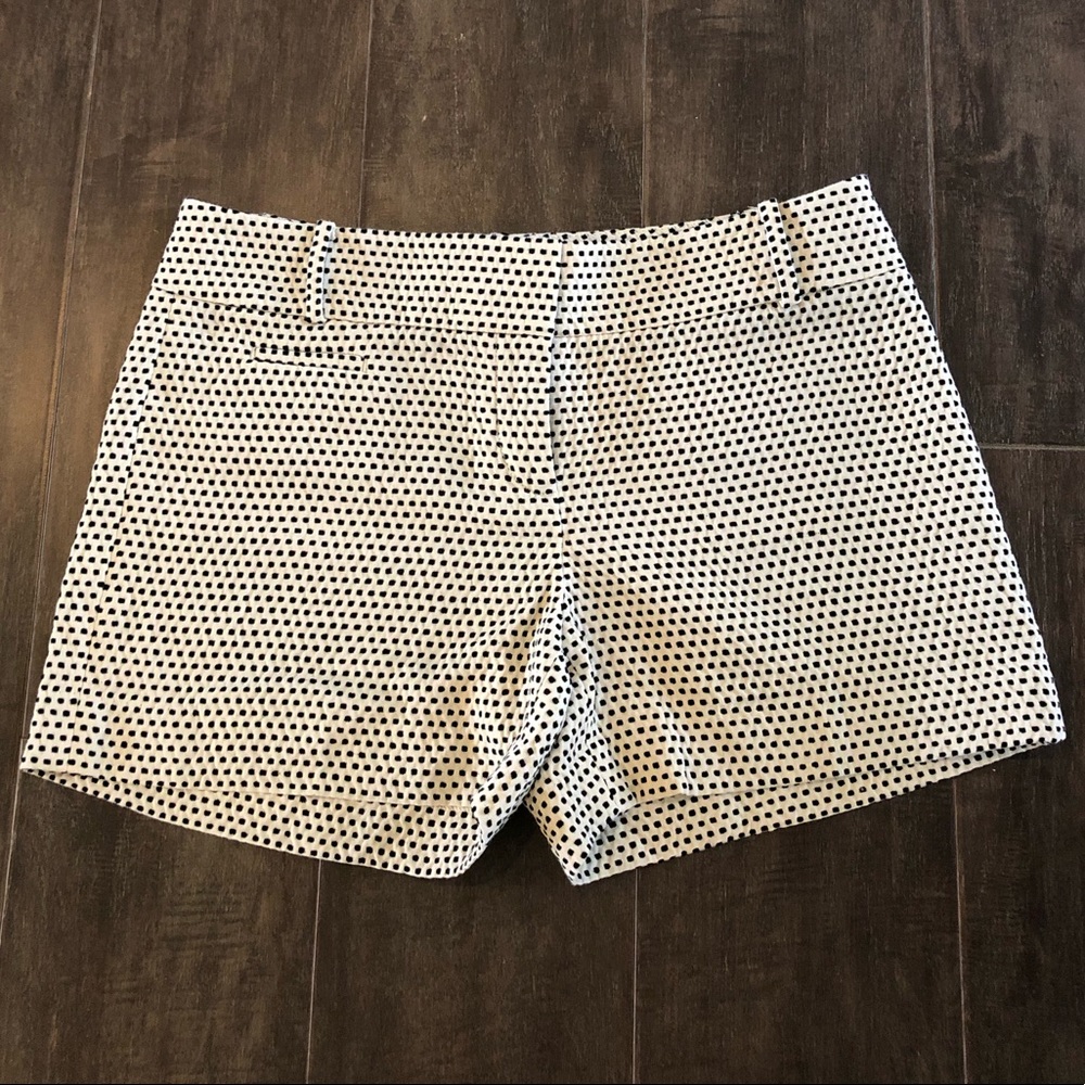 Loft black & cream shorts size 2